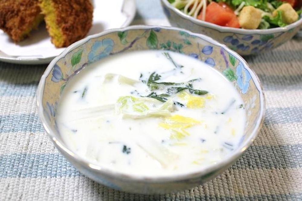 白菜と春菊のスープ