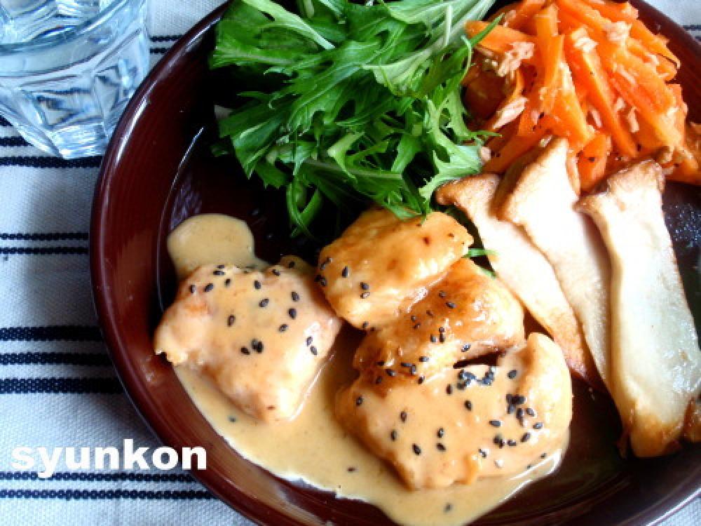 鶏胸肉の味噌マヨネーズ焼き＊定食