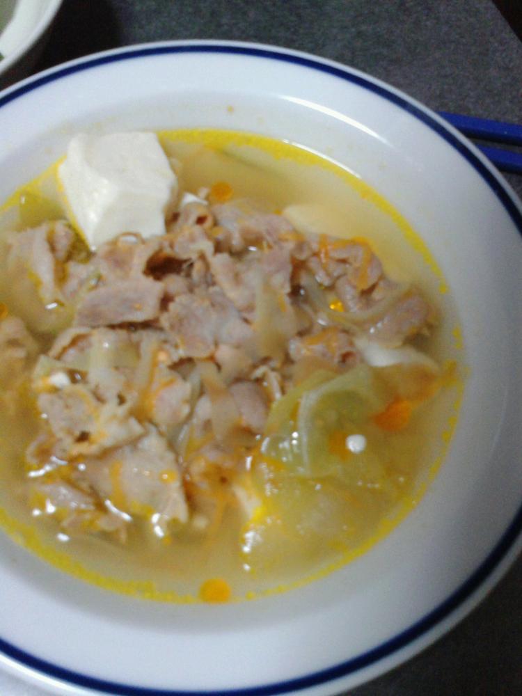 簡単美味しい☆豚肉と豆腐の野菜スープ♪