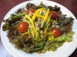 豚肉と夏野菜の韓国風サラダ