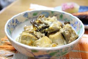 豆腐と舞茸のすき焼き風卵とじ