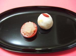 紅白の和な一皿。 里芋ベース