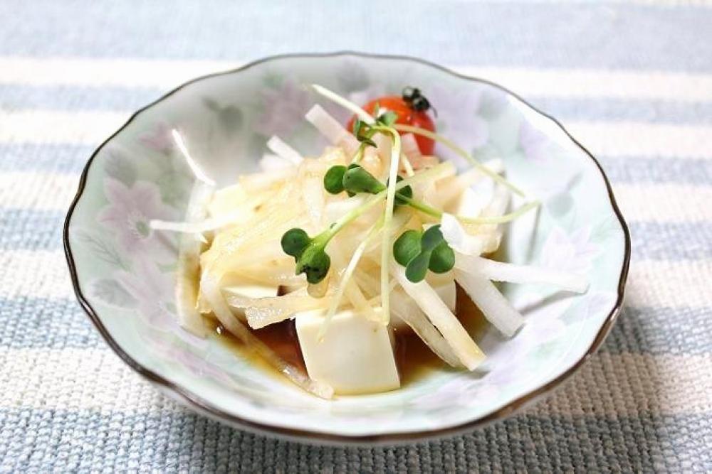豆腐と大根のサラダ