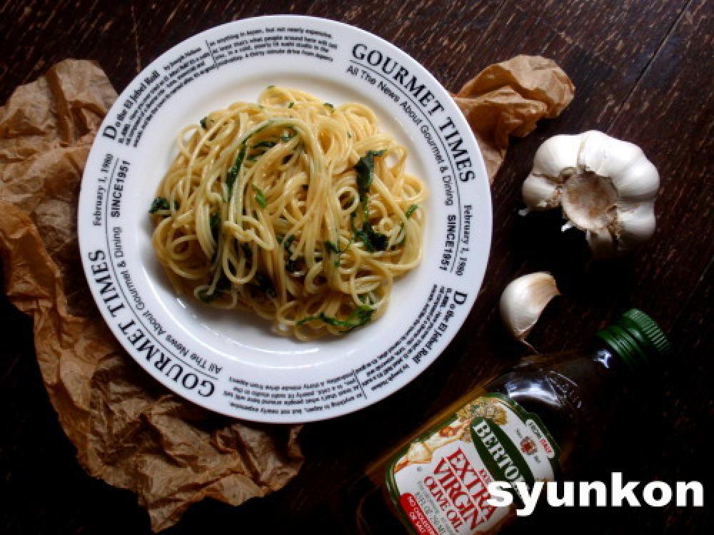 簡単少ない材料で：大葉のスパゲッティ