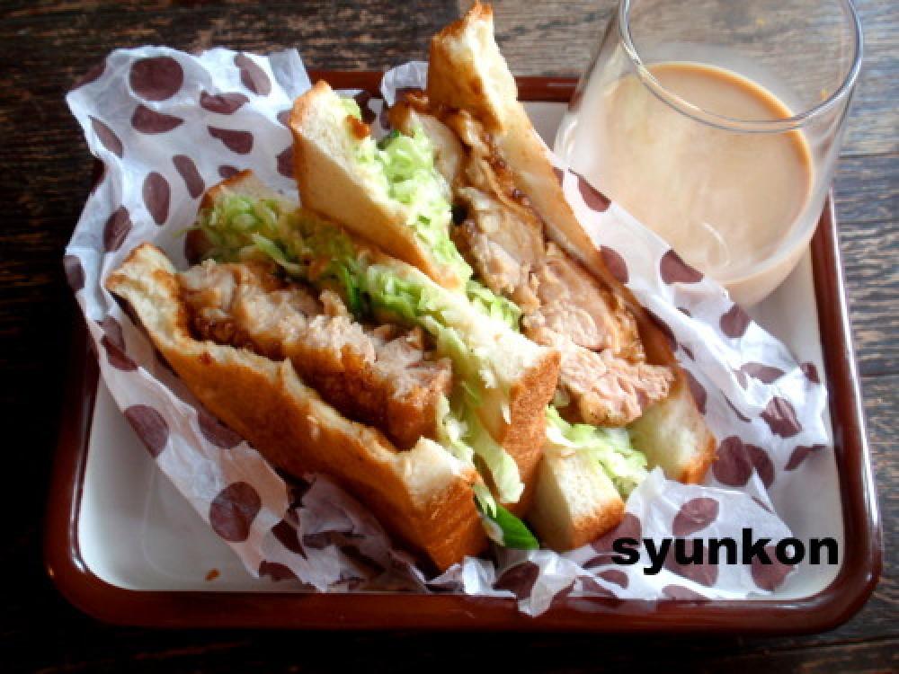 鶏の和風竜田揚げサンドイッチ