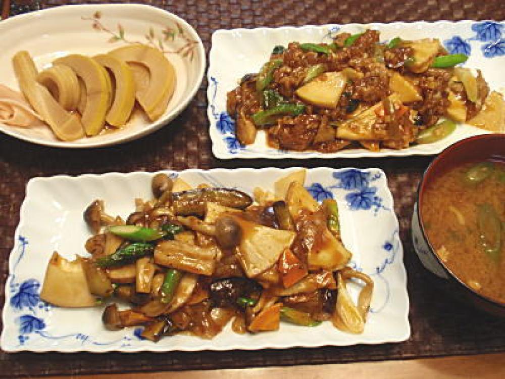 タケノコと豚肉の中華風炒めのタレ