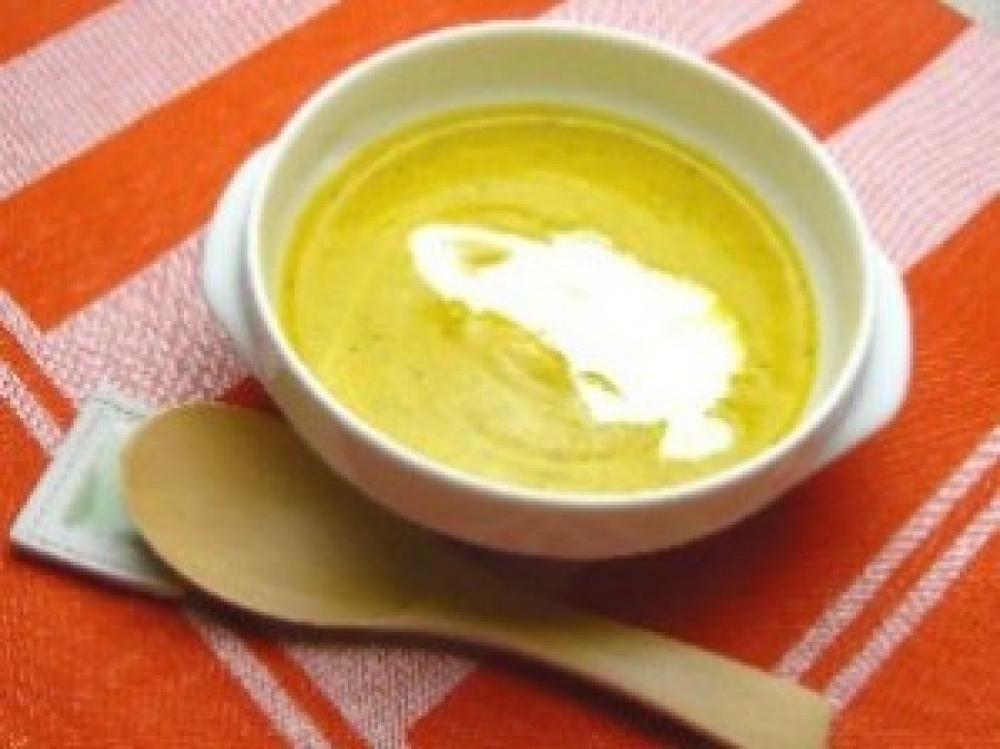 まるごとかぼちゃの豆乳スープ