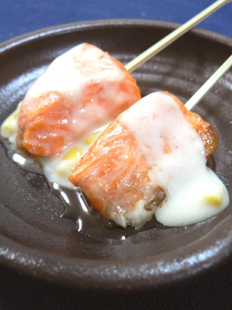 パッちゃん魚串☆サーモンホワイトソース