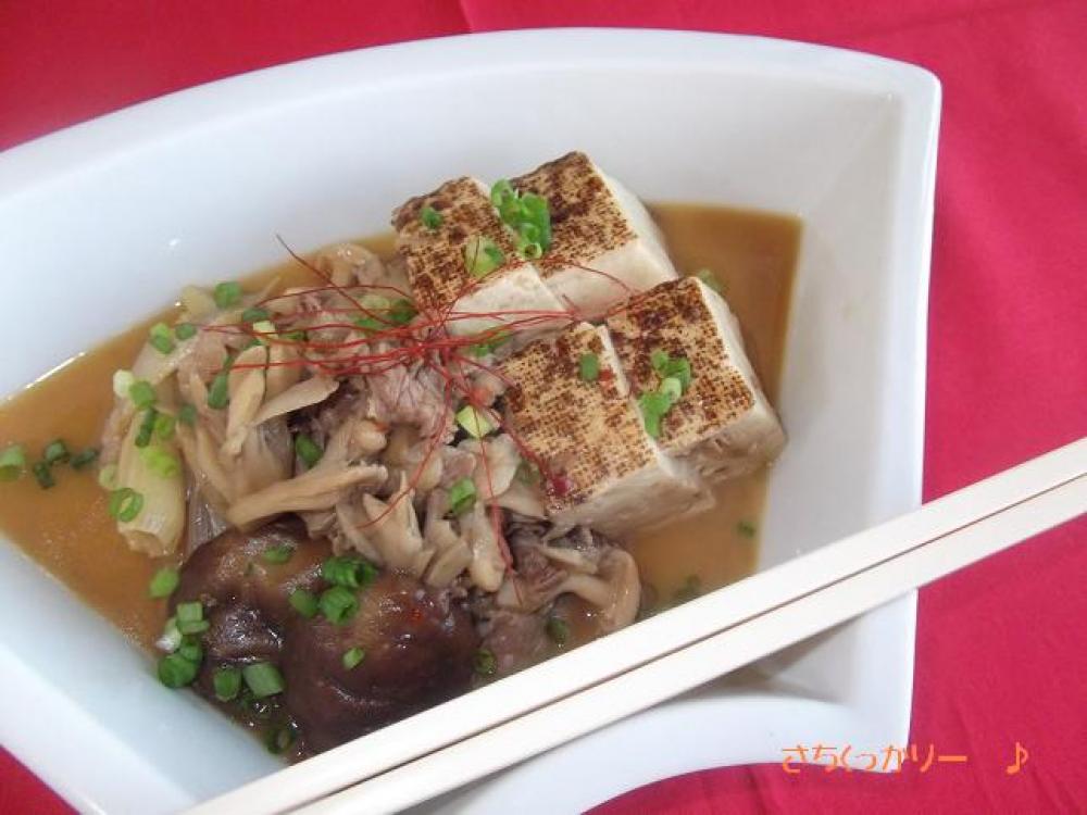 中華風◆「きのこたっぷり肉豆腐」 