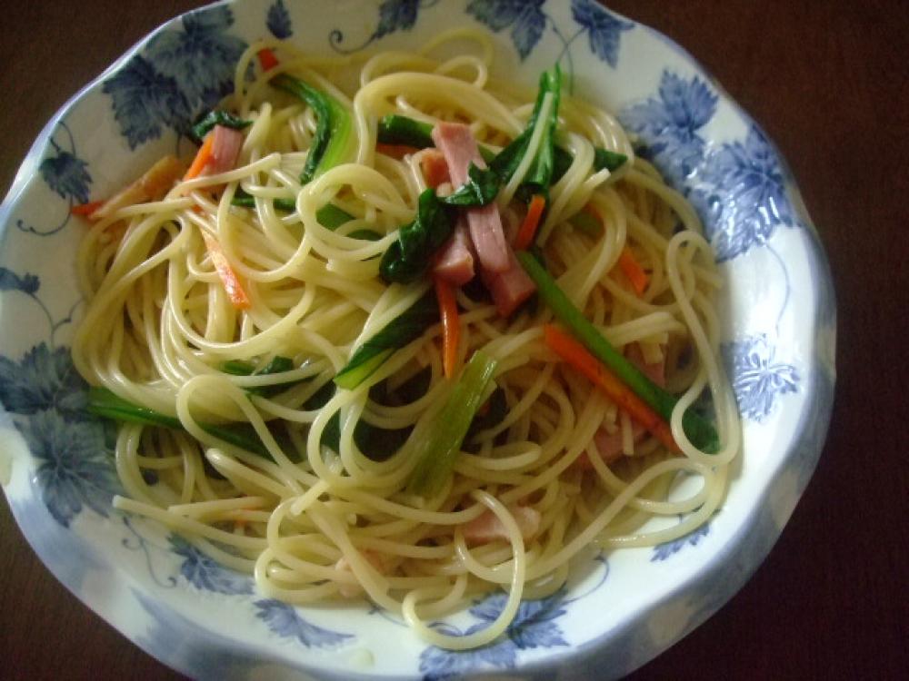 ベーコン&小松菜のとろみスパゲティー