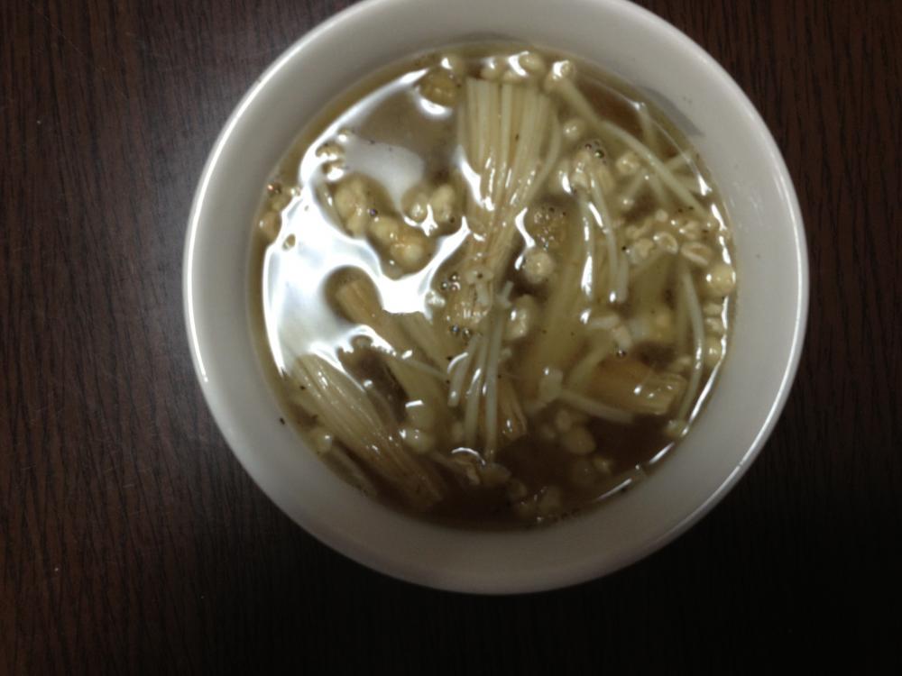 エノキの即席中華スープ